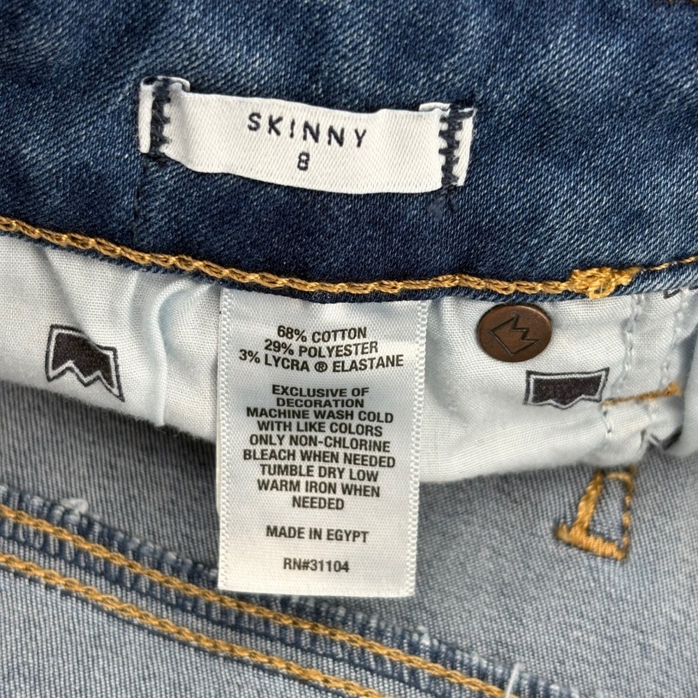 Crown & Ivy Womens Skinny‎ Jeans Size 8 Blue Denim Mid Rise - Picture 5 of 6